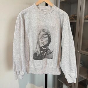 Anine Bing crewneck cotton pullover sweatshirt S